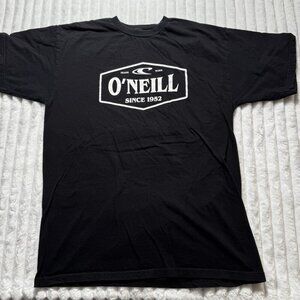 O'Neill Black Crew Neck T-shirt Men's Modern Fit Med Surf Ocean Beach